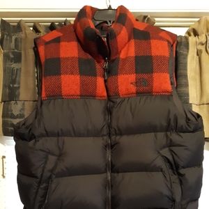 Men Nuptse black puffer vest